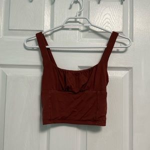 Aritzia Wilfred Free Tank Top in Rust